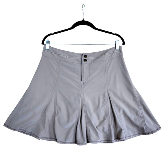 Title Nine Womens Pleated Tennis Skort Size 8 Beige Swing Golf Sporty Mini Flare - Picture 1 of 8
